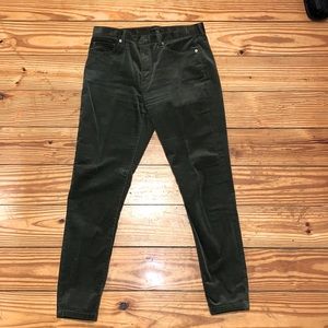 Green corduroy Skinny Pant